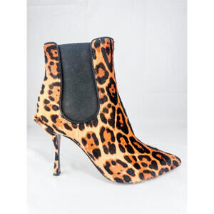 Leopard-Print Calf Hair Ankle Boots EU 39.5 NIB